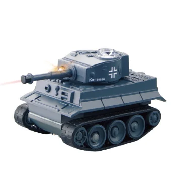 Happy Cow 777-215 2.4G 4CH Mini Radio RC Car Army Battle Infrared Tank with LED Light RTR Model Toy